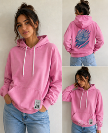 felpa con cappuccio Twolf Rosa dei Venti