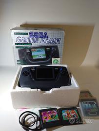 SEGA GAME GEAR PORTATILE + IMBALLO - 4 GIOCHI