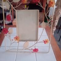 porta foto con alberello di ferro e vetro