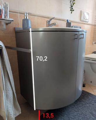 Mobiletto bagno in legno - falegname