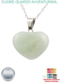 Collana Ciondolo Avventurina Argento 925 +OMAGGIO