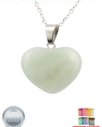 Collana Ciondolo Avventurina Argento 925 +OMAGGIO