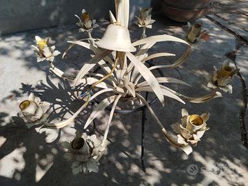 lampadario vintage in ferro ,shabby chic 