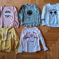 5 t-shirt bambini manica lunga
