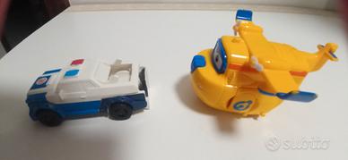 TRANSFORMERS POLIZIA E SUPER WINGS TRASFORMABILI