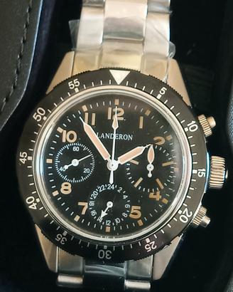 Orologio cronografo Landeron pilot a carica manual