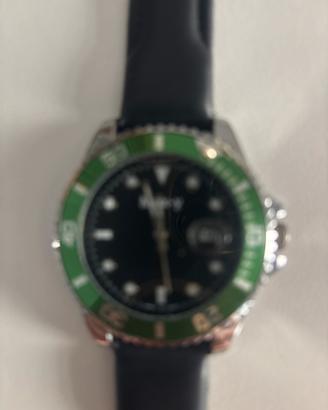 Orologio stile sub-cinturino nuovo e pila nuova