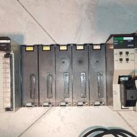PLC Omron C200HG cpu63 con moduli e porte I/O