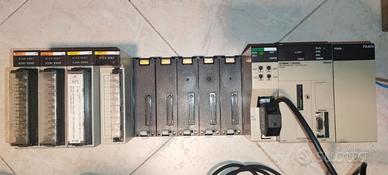 PLC Omron C200HG cpu63 con moduli e porte I/O