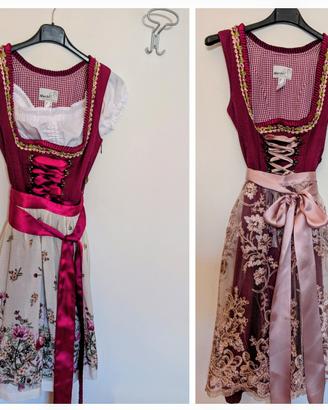 Dirndl con camicetta e due grembiuli