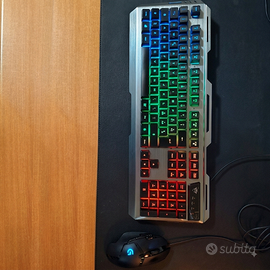 Tastiera Gaming Trust GXT 845 Tural + Mouse Logite
