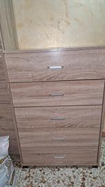 cassettiera a 5 cassetti