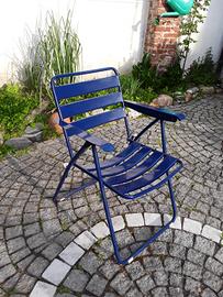 sedia in ferro pieghevole vintage