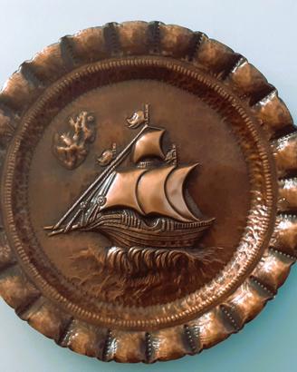 PIATTO ORNAMENTALE IN RAME