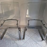 Coppia di Sedie Trasparenti IKEA TOBIAS