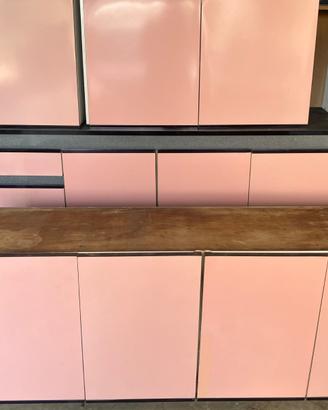 Cucina completa stile Vintage / Retrò Rosa e Grigi