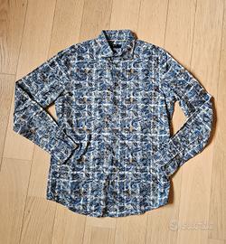 Camicia blu elegante uomo (tg. S)