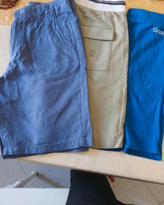 tre pantaloncini di cotone  ragazzino 
