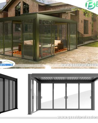 Vetrate scorrevoli 4m pergole bioclimatiche gazebo