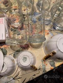 Tazzine tazze zuccheriera e caraffa ceramica laven