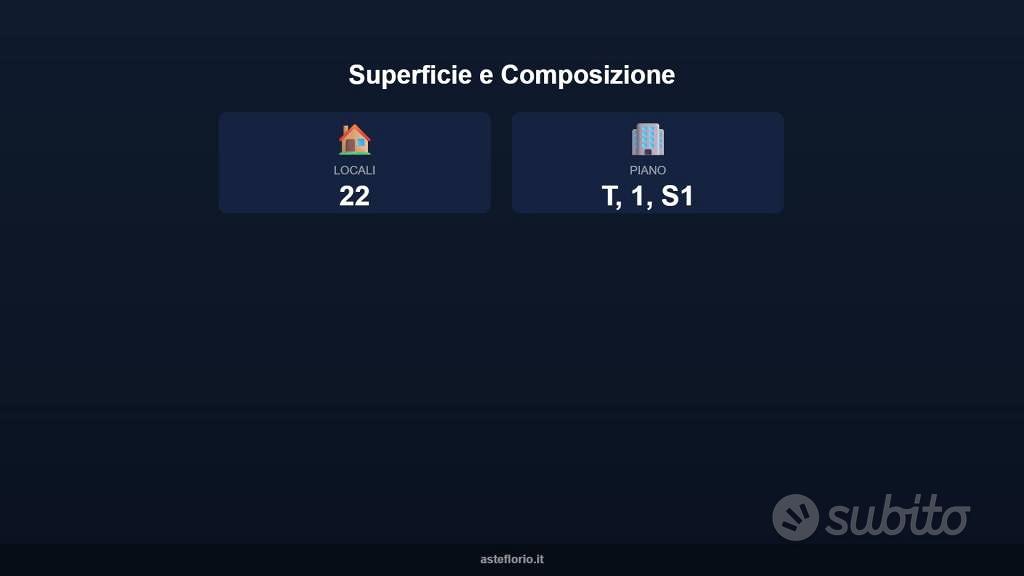 Immobile in asta di 1000 m² con più di 5 locali a - Vista 2