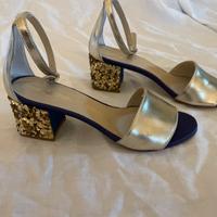 Sandalo lucido platino