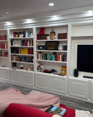 Librerie bianche in vero legno al millimetro