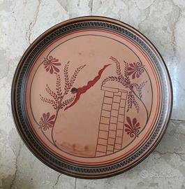 Piatto dipinto a mano il Tuffatore di Paestum