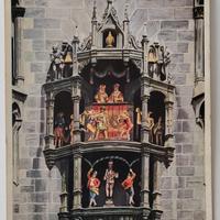 Cartolina anni '50 Glockenspiel Monaco di Baviera