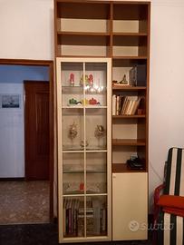 libreria ciliegio con vetrinetta