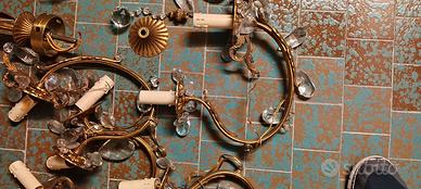 lampadario in ottone