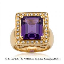 Anello oro giallo 18kt 750/1000