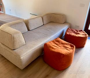 Divano prisma Diotti Salotti con puoff Cherie Soft