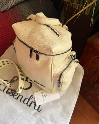 Zainetto Saray midi Milk Dark in vera pelle
