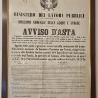 Antico Avviso/Bando Pubblico Comune Firenze 1871