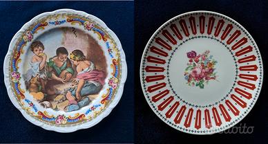 COPPIA di Piatti da Collezione in stile LIMOGES