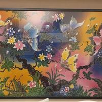 Quadro di batik con farfalle