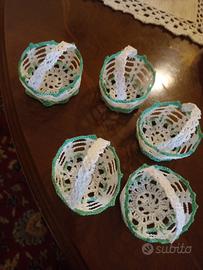 cestini uncinetto per pensierini pasquali