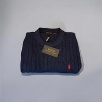 Maglione Ralph Lauren Blu con logo Rosso taglia M