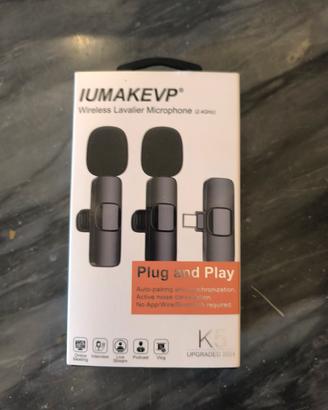 Coppia Microfoni Lavalier Wireless IUMAKEVP K5 - N