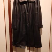 cappotto pelle con interno pelliccia