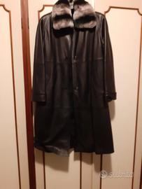 cappotto pelle con interno pelliccia