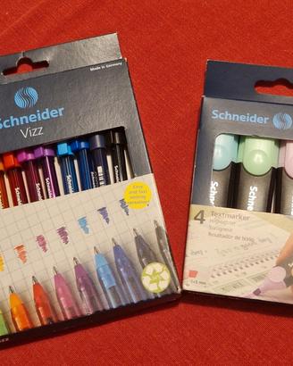 set di penne e evidenziatori Schneider 