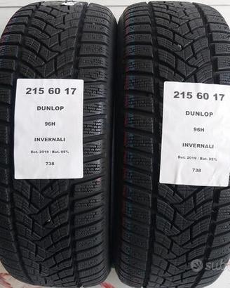 2 gomme 215 60 17 dunlop a738