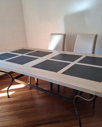 tavolo rovere masello e lavagna  200 cm x 100 