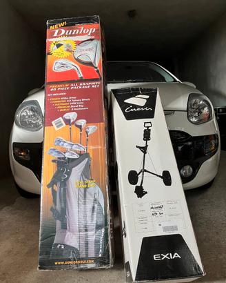 Set da Golf Dunlop in grafite con carrello