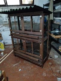 gabbia per quaglie ovaiole a due piani
