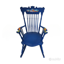 Sedia dondolo blu