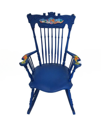 Sedia dondolo blu