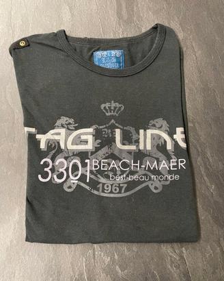 T-shirt maglietta a maniche corte da uomo nera